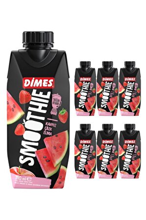 Dimes Smoothie Çilek - Karpuz Aromalı Meyve Suyu 310 ml 6'lı
