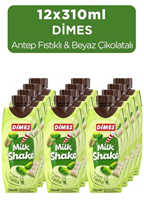 Dimes Antep Fıstıklı Ve Beyaz Çikolatalı Milkshake 310 Ml - 12 Adet