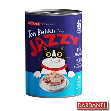 Dardanel Jazzy Ton Balıklı Kedi Konservesi 400gr x 6 Adet