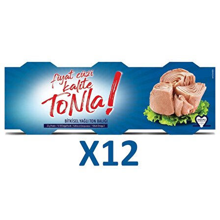 Fiyat Cüz'i Kalite Tonla Bitkisel Yağlı Ton Balığı 3x75g 12 Adet