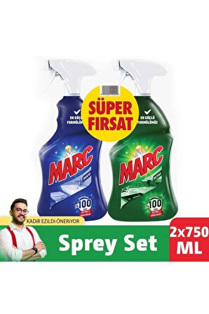 Marc Seramik Sprey Yüzey Temizleyici 2x750 ml 