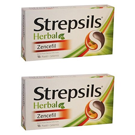 Strepsils Herbal Zencefil Şekersiz Pastil - 2'li