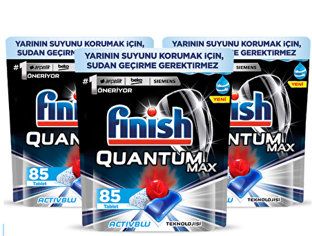 Finish Quantum 275 Yıkama Tablet Bulaşık Makinesi Deterjanı 3x85 Adet 