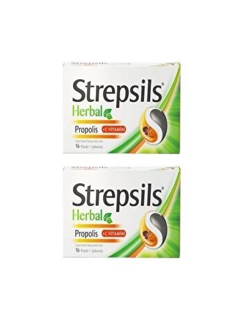 Strepsils Herbal Propolis Pastil 16 Adet 2'li