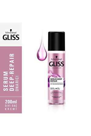 Gliss Deep Repair Onarıcı Tüm Saç Tipleri İçin Keratinli Bakım Yapan Sıvı Saç Kremi 200 ml