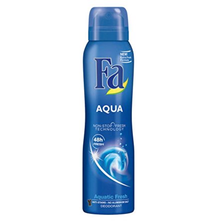 Fa Aqua Pudrasız Leke Yapmayan Kadın Sprey Deodorant 150 ml