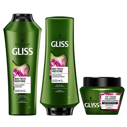 Gliss Bio-Tech Restore 3lü Saç Bakım Seti