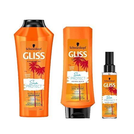 Gliss Sun Protect 3lü Saç Bakım Seti