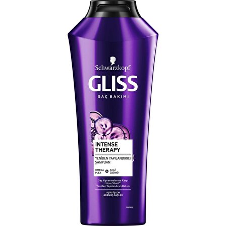 Gliss İntense Therapy Yıpranmış Saçlar İçin Yapılandırıcı Acai Üzümlü Şampuan 360 ml