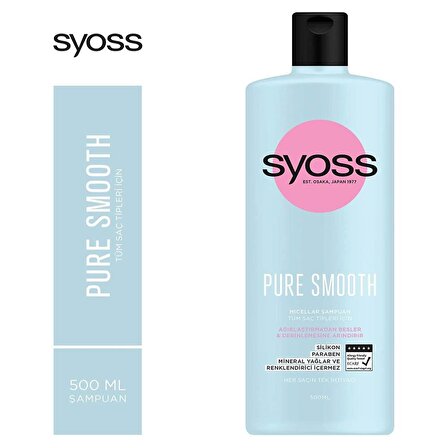 Syoss Pure Smooth Tüm Saçlar İçin Canlandırıcı Şampuan 500 ml