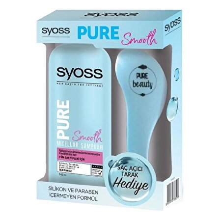 Syoss Pure Smooth Şampuan 500 ML + Tarak