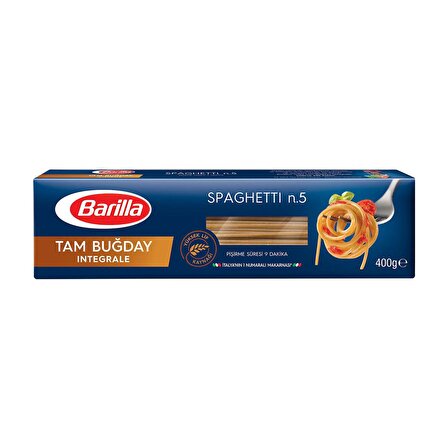 Barilla Tam Buğday Spagetti (Integrale Spaghetti) Makarna No.5 400 G