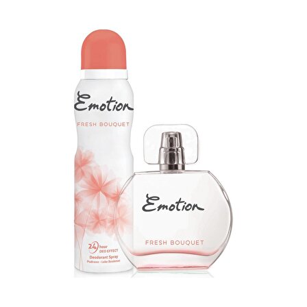 Emotion Fresh Bouquet EDT Meyvemsi Kadın Parfüm 50 ml & Emotion Fresh Bouquet Deodorant 150 ml 