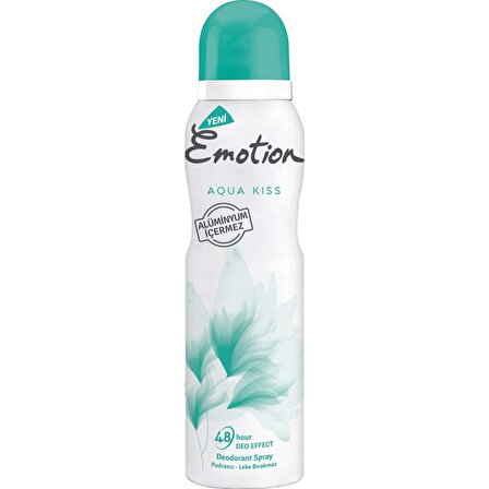 Emotion Aqua Kiss Pudrasız Leke Yapmayan Kadın Sprey Deodorant 150 ml