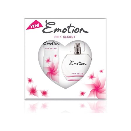 Emotion Pink Secret EDT Meyvemsi Kadın Parfüm 50 ml & Emotion Pink Secret Deodorant 150 ml 