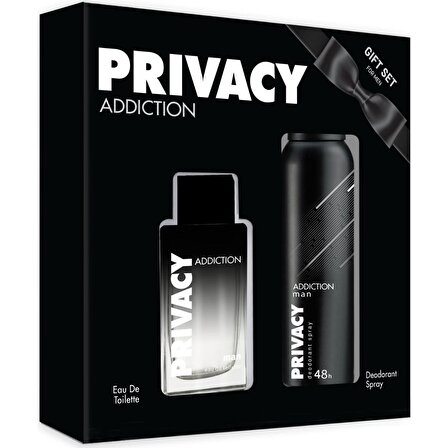 Privacy Addiction EDT Çiçeksi Erkek Parfüm 100 ml & Privacy Addiction Deodorant 150 ml 