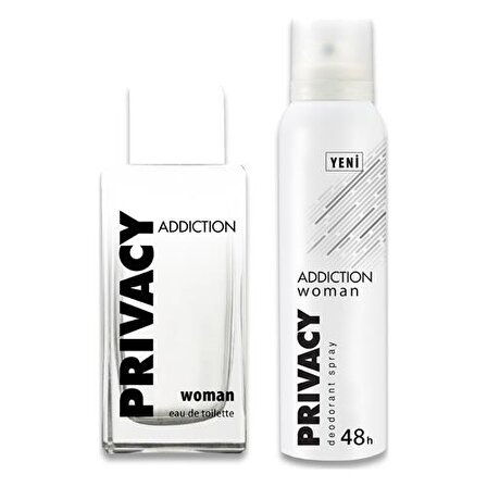 Privacy Addiction EDT Çiçeksi Kadin Parfüm 100 ml & Privacy Addiction Deodorant 150 ml 