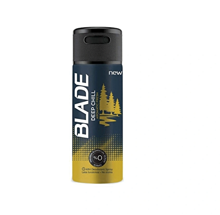 Blade Deep Chill Pudrasız Leke Yapmayan Erkek Sprey Deodorant 150 ml