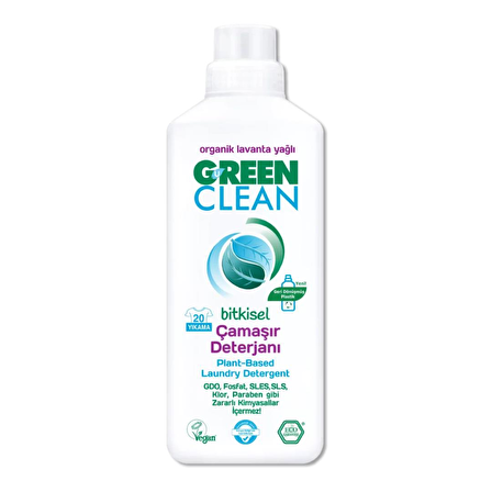 U Green Clean Vegan Karma Renkler İçin Sıvı Deterjan 1 lt 20 Yıkama 