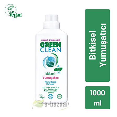 U Green Clean Organik Lavanta Yağı Beyazlar ve Renkliler İçin Yumuşatıcı 1000 ml Yıkama