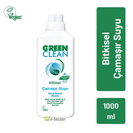 U Green Clean Organik Bitkisel Normal Sıvı Çamaşır Suyu 1 lt