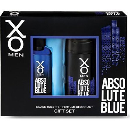 Xo Absolute Blue EDT Baharatli Erkek Parfüm 100 ml & Xo Absolute Blue Deodorant 125 ml 