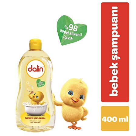 Dalin Göz Yakmayan Çiçek Özlü Yenidoğan Uyumlu Saç ve Vücut Şampuanı 400 ml