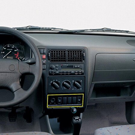 VW Polo Classic 1996-99 Torpido Ön Konsol Cam Düğme Yuvası 6K0857061B