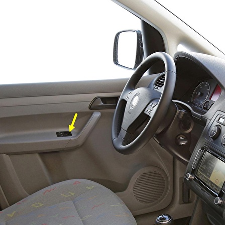 VW Caddy 2004-2010 Sol Ön Kapı Cam Düğme Çerçevesi 1T0959527