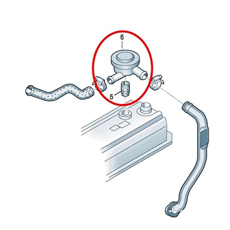 VW Passat B5 1997-2000 1.9 Dizel Külbütör Kapağı Hava Valfi 028129101D