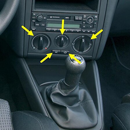VW Lupo 1999-2006 Klima Kalorifer Kontrol Ayar Düğmeleri 1J0820045F