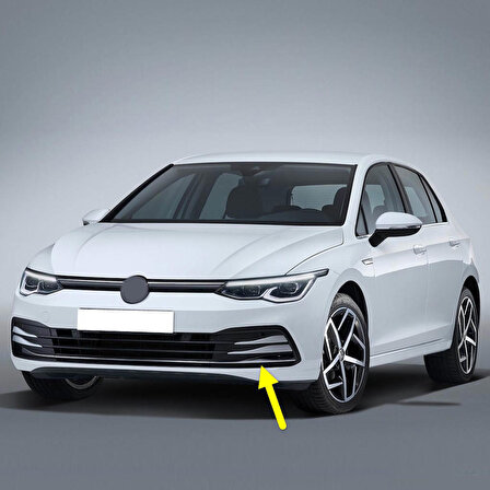 VW Golf 8 2020-2023 Ön Tampon Sol Izgarası Sensör Delikli 5H0853665J