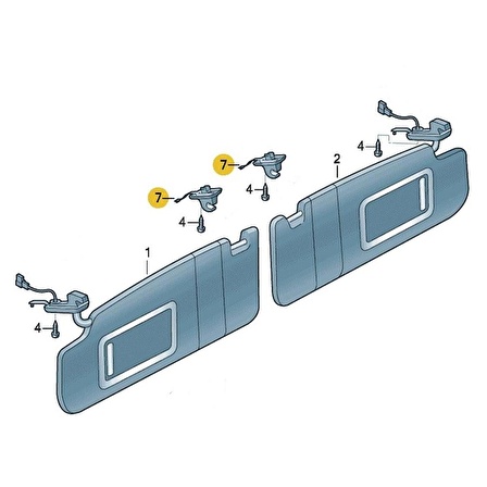 VW Jetta 5 2006-11 Güneşlik Tutucu Klipsi Kanca Keten Beji 1K0857561B