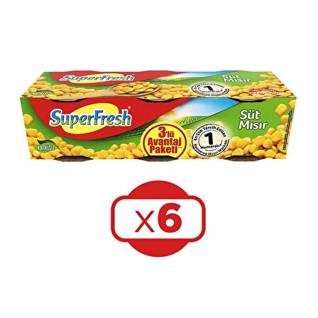 SuperFresh Mısır Konserve 3x200 gr 6 Adet