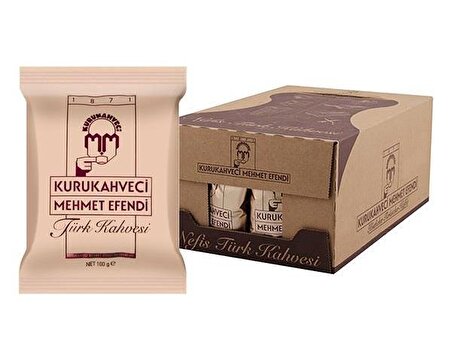 Kurukahveci Mehmet Efendi Sade Öğütülmüş Türk Kahvesi 25x100 gr 