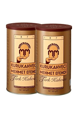 Kurukahveci Mehmet Efendi Sade Öğütülmüş Türk Kahvesi Teneke Kutu 2x500 gr 
