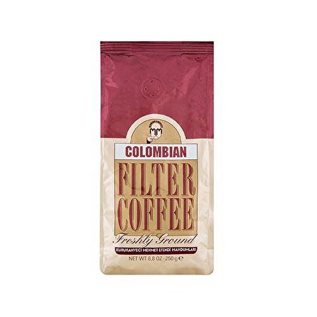 Kurukahveci Mehmet Efendi Colombian Orta Sert İçim Öğütülmüş Colombia Filtre Kahve 250 gr