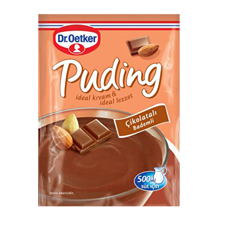 Dr.oetker puding çikolatalı bademli 104gr