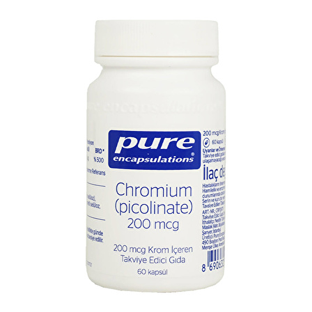 Pure Encapsulations Chromium Picolinate 200 Mcg 60 Kapsül - AROMASIZ