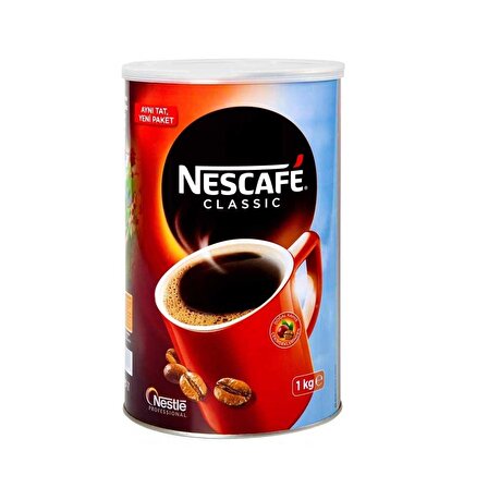 Nescafe Classic Klasik Sade 1 kg Teneke 