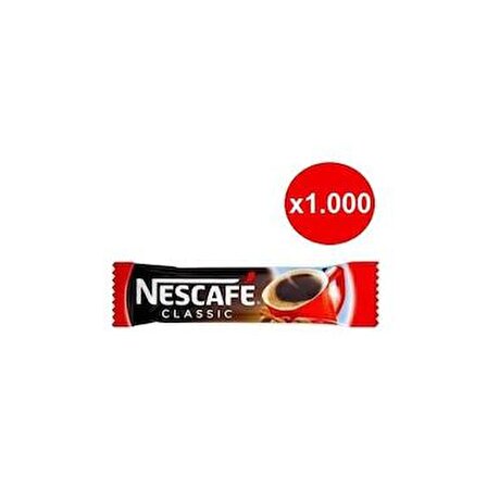 Nescafe Classic Klasik Sade 2 gr 1000'li Paket 