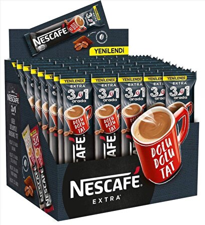 Nescafe Extra 3'ü 1 Arada Sade 17.4 gr 48'li Paket 