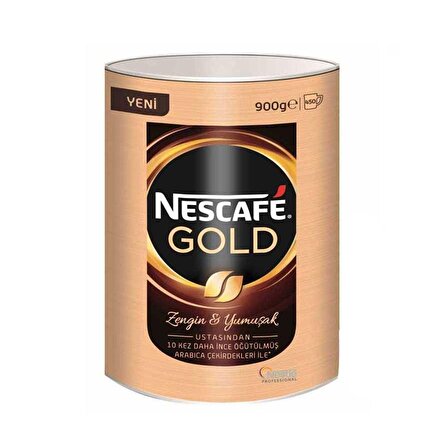 Nescafe Gold Klasik Sade 900 gr Teneke 