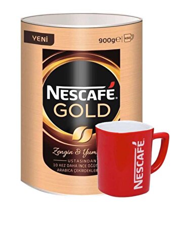 Nescafe Gold 900 Gr Granül Kahve  + Nestle Bardak Kupa