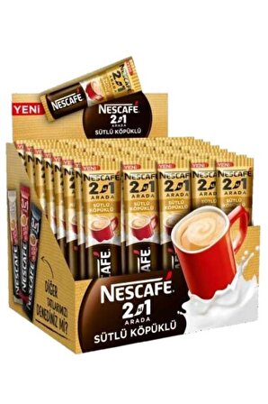 Nescafe Sütlü Köpüklü 2'si 1 Arada Sade 48'li Paket 