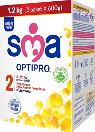 Sma Optipro 2 Prebiyotik Devam Sütü 1200 gr