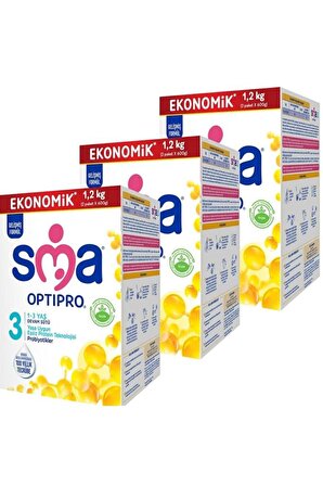 SMA Optipro 3 Prebiyotik Devam Sütü 3 x 1200 gr