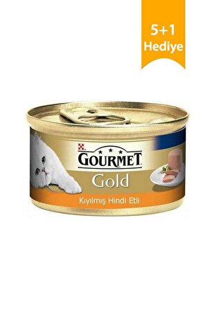 Gourmet Gold 5+1 Kıyılmış Hindili Kedi Maması