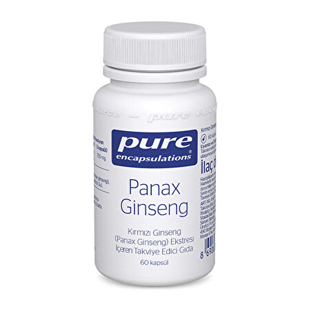 Pure Encapsulations Panax Ginseng 60 Kapsül - AROMASIZ