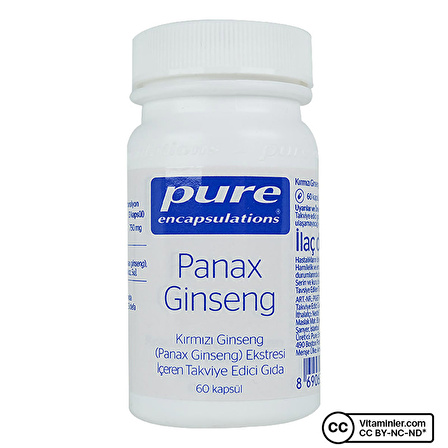 Pure Encapsulations Panax Ginseng 60 Kapsül - AROMASIZ